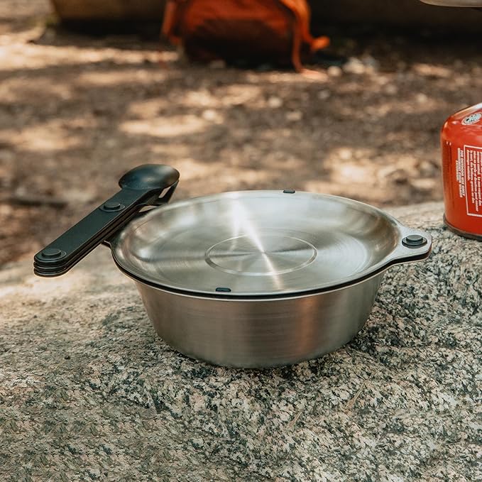 FULL WiNDSOR - MAGWARE - Magnetic Bowls and Plates (8PCS) & Magnetic Camping Cutlery Set (6PCS), Portable Knife, Fork & Spoon with Case, Travel Dinnerware & Silverware for Camping, Outdoor Backpacking