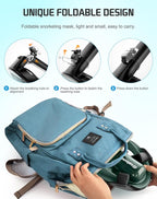 Greatever Full Face Snorkel Mask, Snorkeling Gear for Adults with Latest Dry Top Breathing System and Detachable Camera Mount, Foldable Snorkel Mask Adult, Snorkels Anti-Fog & Anti-Leak