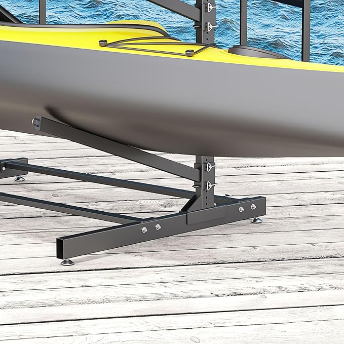 Kayak Storage Rack, Heavy-Duty Metal Kayak Storage Rack Adjustable Freestanding Kayak Stand, Canoe and Paddleboard Kayak Rack for Indoor & Outdoor Use