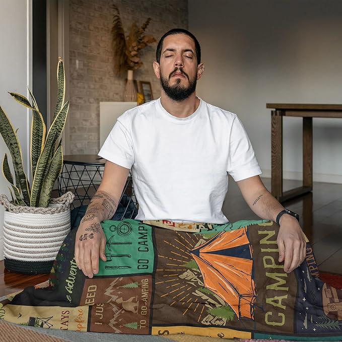 Camping Gifts for Men/Women, Best Gifts for Camping Lovers, Camping Blanket 60"x50"