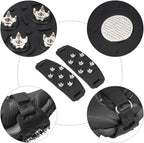 Crampon Traction Cleats Anti-Skid Traction Grips Crampons Spikes 7 Point Cleats for Footwear for Walking, Jogging, Hiking, Mountaineering Ice Snow Grips