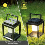Outdoor Table Lamp, LED Solar Outdoor Lantern, Portable Rechargeable Solar Lamp Waterproof, Touch Control Outdoor Lamps Cordless Lights Decorative for Patio Family Camp/ Reading/ Camping