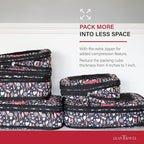 Compression Packing Cubes for Travel Organizers with Double Zipper, LeanTravel