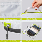 Cipway Compression Packing Cubes, Ultralight Luggage Organizer Bags with Laundry Bags and Clear Toiletries Bag,Travel Essentials for Carry on Suitcase (6 Piece,White)