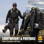 FLISSA Tripod Hunting Chair with Backrest, Portable Hunting Stool Supports 250 LBS, Foldable Camo Seat with Carry Strap for Hunting, Hiking, Fishing and Camping