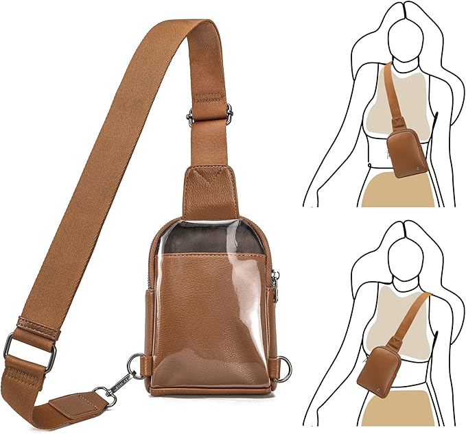 INICAT Sling Bag for Women Touchscreen Small Crossbody Cell Phone Purse Fanny Pack