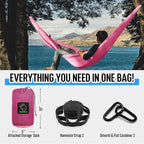 Grassman Camping Hammock Double & Single Portable Hammock with Tree Straps, Lightweight Nylon Parachute Hammocks Camping Accessories Gear for Indoor Outdoor Backpacking, Travel, Hiking, Beach