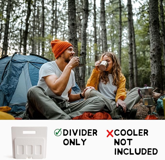 Ice Pack Divider for YETI Coolers - Four Sizes to Fit The YETI Tundra Haul, 35, 45, 65, Roadie 48, 60 - YETI Cooler Accessories - Freezable YETI Accessories