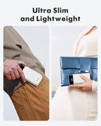 Charmast Portable Charger with Built in Cables, Power Bank with Cords Wires, Slim 10000mAh Travel Battery Pack 6 Outputs 3 Inputs 3A Fast Charging for Samsung Google Pixel LG Moto iPhone iPad