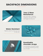 SKYSPER 15L Lightweight Small Hiking Backpack for Women Men, Foldable Travel Daypack, Packable Camping Backpack, Mini Outdoor Hiking Bag (Cyan)