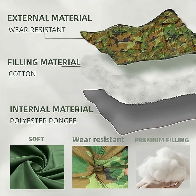 Sleeping Bags for Adults，Lightweight Waterproof Compact Sleeping Bag with Stuff Sack for Warm Camping Cold Hiking Traveling Outdoor Activities