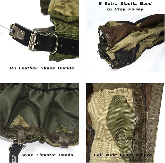 Adjustable Snake Gaiters Men Women Snake Boot Gators Bite Protection Guards Chaps Waterproof Leg Gaiter Hiking Hunting