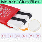 Fire Blanket for Kitchen Home Emergency - Fiberglass Blankets Fire Survival Suspension Flames Retardant Extinguisher Great for Stove Car Garage Office Camping Caravan BBQ Safety (8-Pack)