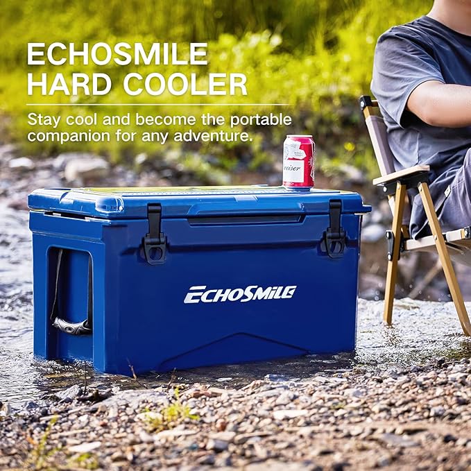 EchoSmile 25/30/35/40/60/75 Quart Rotomolded Cooler, Built to Stand up to The Rigors of The Journey