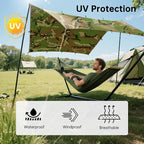 FREE SOLDIER Camping Tarp Waterproof Portable Multifunctional Outdoor Camping Traveling Awning Backpacking Shelter Rain Tarp (Camo 10×10.5ft)