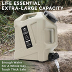 Camping Water Container - 3.2 Gallan Water Jug with Spigot | Portable Water Tank for Outdoor Hiking Picnic Supplies-Grey