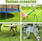 Rebar-Stakes-12Inch,J Hooks Ground Stakes Anchors for Gardening Black Coated Ground Stakes 20pcs Anti-Rust Heavy Duty Dog Fence Fixed Water Pipes Soccer Goals Tent Camping Trampoline