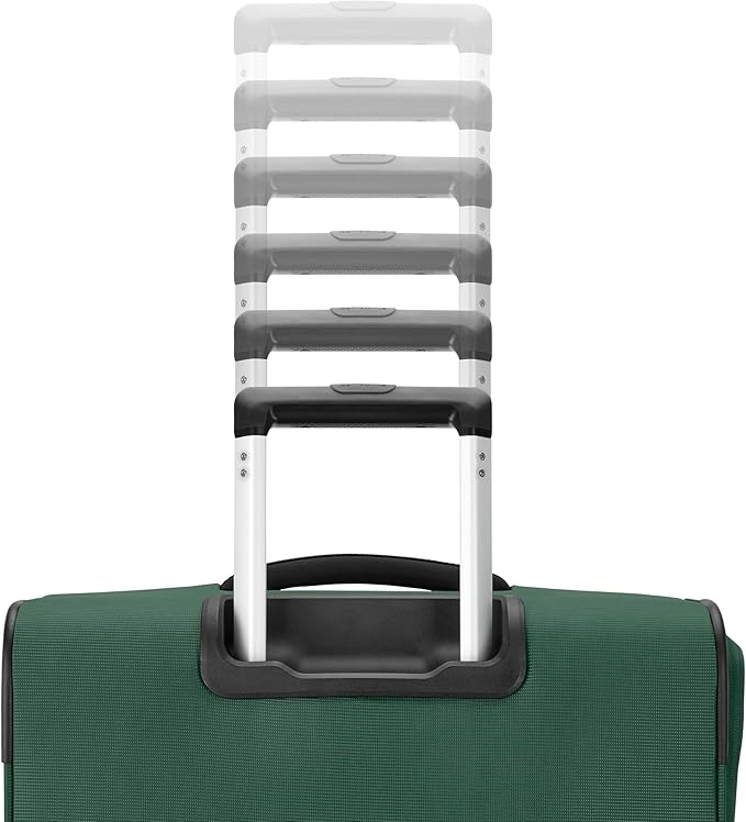 Samsonite 2-PC Soft-Sided 21/25” (Carry-On & Medium Checked), Lightweight Expandable Element Luggage Set: 2 Front Pockets & Side Pocket, Four Spinner Wheels, Adjustable Handle, Durable- Bistro Green