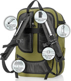 Xtreme Sight Line ~ Versa Backpack ~ Removable Faraday Sleeve fits up to a 16" Laptop ~ Heavy-Duty, Lightweight, Foam Padded & Multiple Large Compartments~ 1000D Nylon/Spacer Mesh ~ OD Green