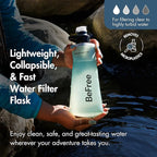 Katadyn BeFree 1.0L Ultralight Collapsible Water Filter Bottle for Hiking, Camping, Backpacking