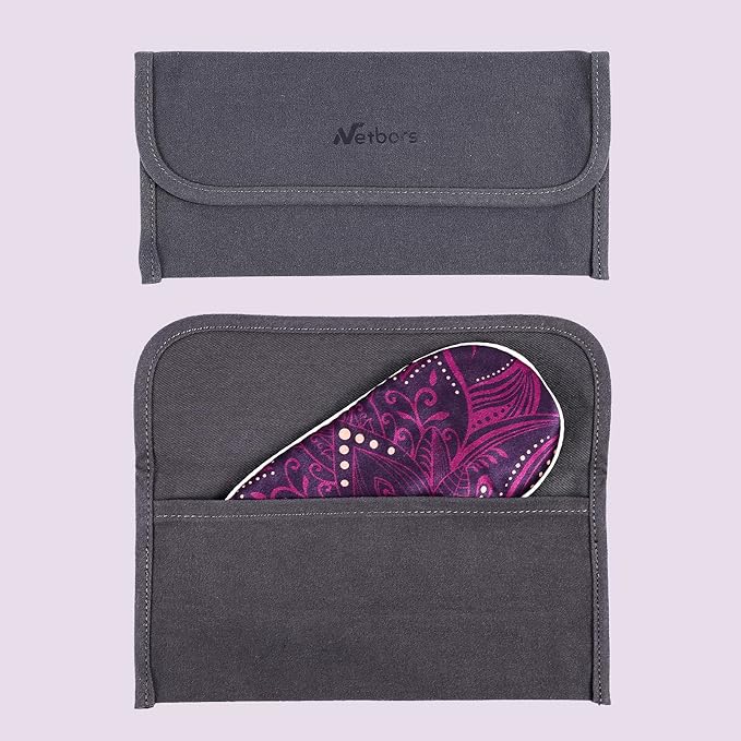 Luxury Silk Sleep Mask with 22mm Mulberry Silk, Velvet Elastic Band, Heat Therapy Pocket, and Travel Pouch, Purple Color