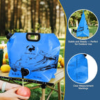 Camping Water Jug 2.1 Gallon CollapsibleWater Container Portable Water Bag for TravelOutdoor Hiking BPA Free Lightweight (Blue (2.1 Gal), 1)