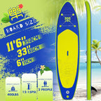 FunWater Inflatable Stand Up Paddle Board with Premium SUP Paddleboard Accessories, Anti-Slip EVA Deck, 11'/10'6'' Paddle Boards for Adults & Youth of All Skill Levels