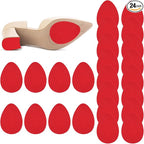 PEASUG 24Pcs Anti Slip Shoe Grips on Bottom of Shoes, Premium Self Adhesive Non Slip Shoe Pads Soles Protector, Rubber Non-Skid Shoes Gummies for Heels, Red