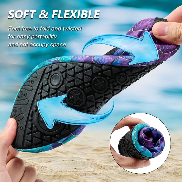 Deevike Water Shoes for Women Men Barefoot Quick-Dry Aqua Socks Slip-on for Beach Swim Surf Yoga Exercise