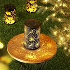 Solar Lanterns Outdoor Hanging Waterproof Metal Sun Moon Star Pattern Lanterns for Garden Patio Yard Lawn Front Porch Decor as Birthday Gifts for Mom Grandma Women