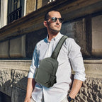 Crossbody Sling Bag Casual Shoulder Hiking Backpack with Convertible Shoulder Strap for Travel Hiking Shopping Leisure Sport