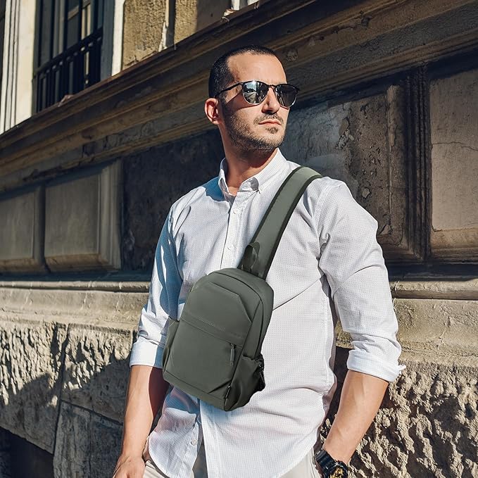 Crossbody Sling Bag Casual Shoulder Hiking Backpack with Convertible Shoulder Strap for Travel Hiking Shopping Leisure Sport