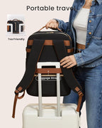 LOVEVOOK 40L Large Travel Backpack for Women, Carry on Backpack Airline Approved, Waterproof Travel Essentials fits 18" Laptop, TSA Personal Item Travels Bag Sports Backpack with 3 Packing Cubes
