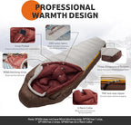 Naturehike 0 Degree Down Mummy Sleeping Bag for Adults, 650FP Cold Weather Backpacking Sleeping Bag with RDS Down, 12.5-38.8℉ Sleeping Bags for Camping, Hiking, 2025 Model