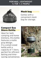 CAMPINGMOON Camping Kettle 1.5L Portable Ultra-Light Coffee Tea Pot S1500