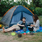 VinTeam 21pcs Camping Cookware Mess Kit with Folding Camping Stove, Lightweight Pot Pan Kettle Set with Stainless Steel Cups Plates Forks Knives Spoons for Camping Backpacking Outdoor Picnic