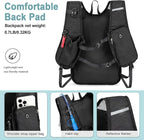 BOVIP Lightweight Hydration Back,15L Multipurpose Hiking Backpack with 1.5L Water Bladder ,Hydro Water Daypack for Cycling Hiking Rave for Men Women