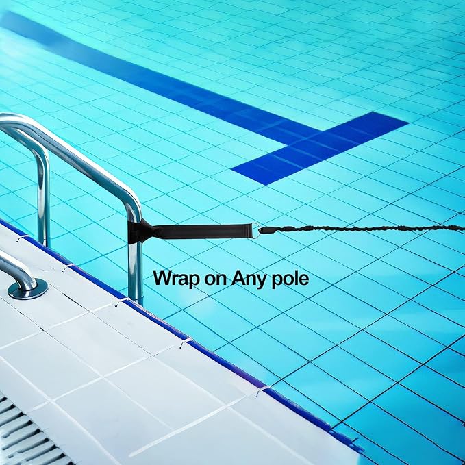 Hikeen Swimming Training Belt - 4M Tether for Swim in Place, Stationary Harness, Aquatic Resistance Belt
