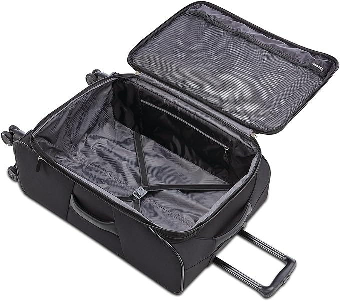 American Tourister 4 KIX 2.0 Expandable Softside Luggage with Spinner Wheels, 24 SPINNER, BLACK