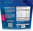 HydroMATE Electrolytes Powder Drink Mix Packets Hydration Accelerator Low Sugar Rapid Party Relief Recovery Vitamin C Plus Caffeine Strawberry 16 Count