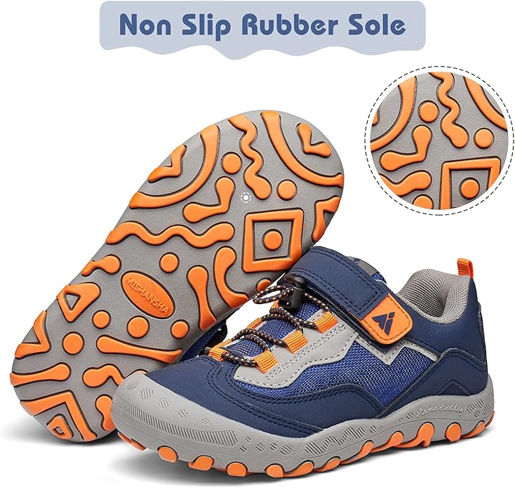 Mishansha Boy's Girl's Hiking Shoes Low Top Sneakers Outdoor Trekking Walking Climbing Running Shoes