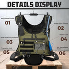 Hydration Vest with 2L Water Bladder for Men and Women,Lightweight Adjustable Hydration Backpack,Reflective Running Hydration Chest Bag for Hiking Climbing Cycling