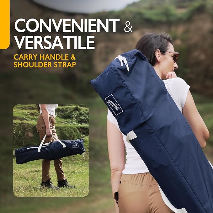 Oversized Folding Camping Chair for Adults, Supports 500 lbs – Breathable Fabric, Insulated Cup Holder, 8-Can Cooler, Padded Backrest & Seat, Storage Pouch, Carry Bag