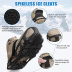 Spikeless Ice Cleats,Anti-Slip Snow Winter Traction Grips Crampoms for Slick Wet Surface Indoor Outdoor Use Ice Shoes Grippers Rubber Tread Overshoes