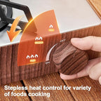 Odoland 7500BTU Camping Butane Stove with Compact Carry Case, CSA Certified Portable Gas Stove for Backpacking,Picnic,Outdoor Adventures,Brown