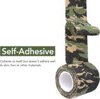 RISEN Cohesive Bandage 2” x 5 Yards, 6 Rolls, Self Adherent Wrap Medical Tape, Adhesive Flexible Breathable First Aid Gauze Ideal for Stretch Athletic