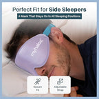 MyHalos® Sleep Mask - Eye Masks for Sleep - 100% Blackout Sleeping Mask for Women, Men & Side Sleepers - 3D Sleeping Eye Mask for Zero Pressure - Award Winning Design, Eyelash Friendly & Breathable