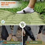 Single Self-Inflating Camping Mattress, with Pillow and Built-in Foot Pump, Comfortable & Portable for Backpacking, Hiking and Camping with Portable Storage Bag
