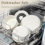 GiPP Ceramic Pots and Pans Set Non Stick, Nonstick Detachable Handle Cookware Sets, Healthy Non Toxic PFAS PFOA & PTFE Free, Dishwasher ＆Oven Safe, Induction Kitchen Pot and Pan, 15 Piece Cream