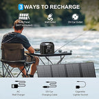 SinKeu Portable Power Station 122.8Wh, LiFePO4 Battery Solar Generator for Home Use, 150W Power Bank with AC Outlet for Camping, RV, Emergency Backup